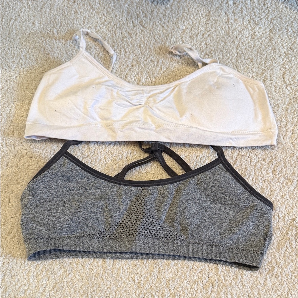 Hanes Girls Training Bras(Twin Pack - 2pc Bundle)(Ships from OR)